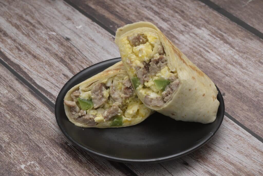 breakfast sausage burrito
