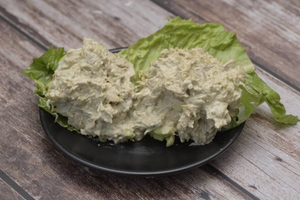 chicken salad on lettuce